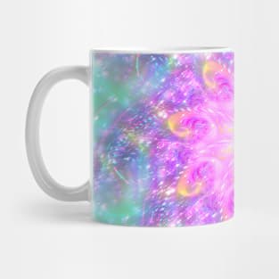 Glowing Lights Colorful Spiral Bright Mandala Abstract Art Mug